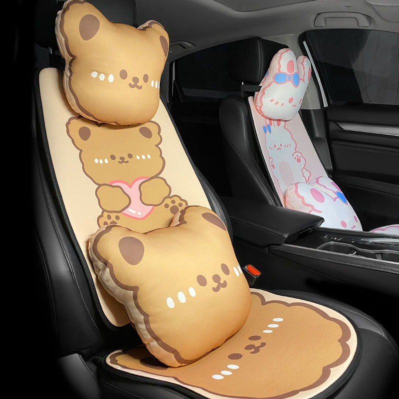 Four Seasons universal car cushion summer cool cushion linen Ice Silk seat cushion summer cushion car Euler good cat cushion