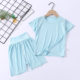 Children's Modal Short-sleeved suit Boys and Girls Summer New Pajamas Mask T Children's Wear High Waist Belly Protection Home Clothes