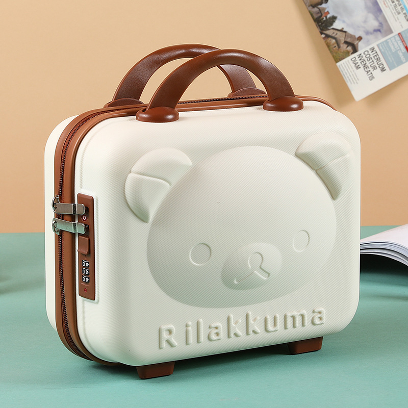 14-inch luggage gift bear cosmetic case cartoon 3d small suitcase storage box gift factory wholesale