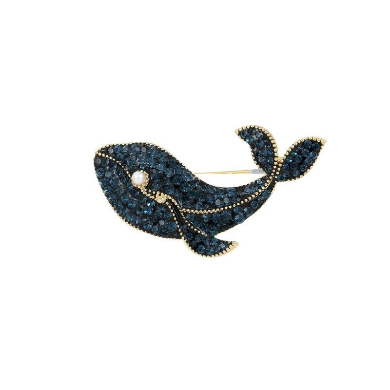 New dolphin brooch cross-border exclusive corsage high-end design sense niche brooch animal cute European and American style