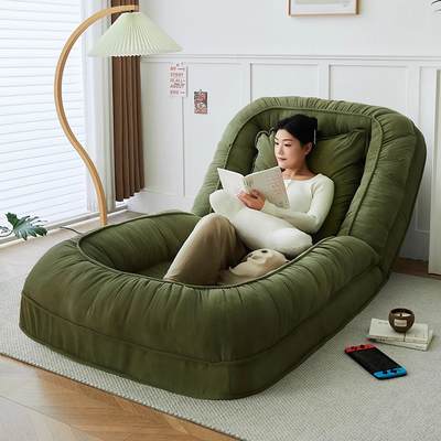 Human kennel lazy sofa sleeping foldable bedroom sofa bed dual-use double recliner giant tatami