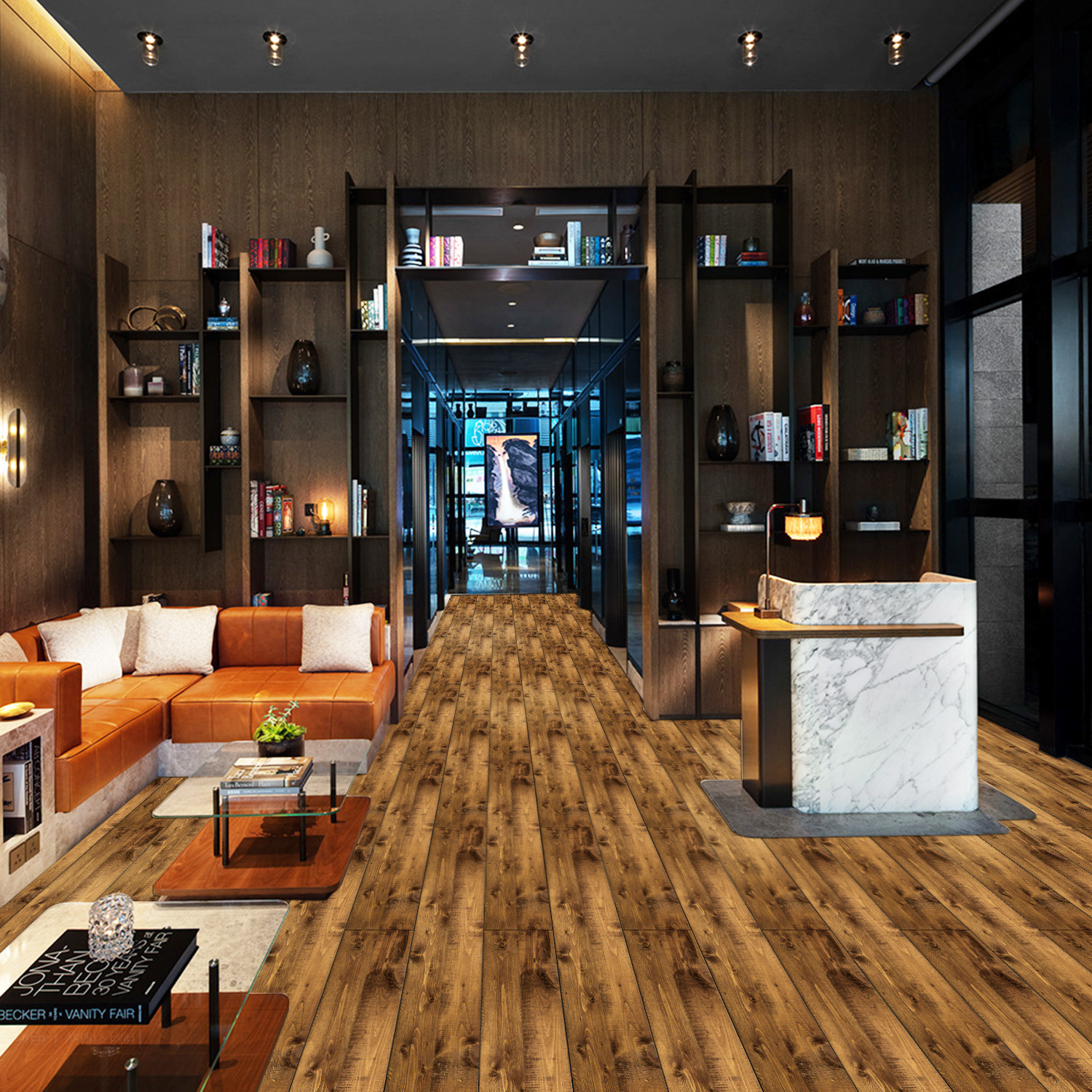 American Style Wood Grain Floor Sticker Thickened Frosted Non-Slip Home Living Room Bedroom Floor Tile Renovation Sticker Waterproof