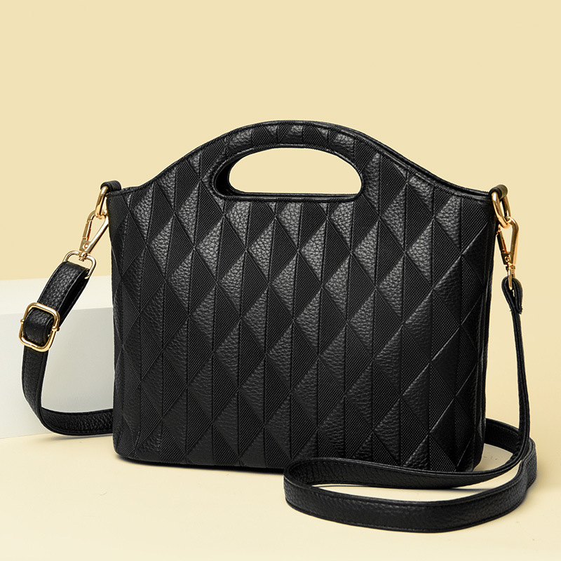 Women's bag New middle-aged women's mother bag large capacity shoulder messenger bag versatile elegant handbag_voghion.com