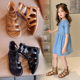 Roman Shoes Girls' Sandals 2023 Summer New Fashion Soft Sole High Top Baby Shoes Big Children's Princess Shoes