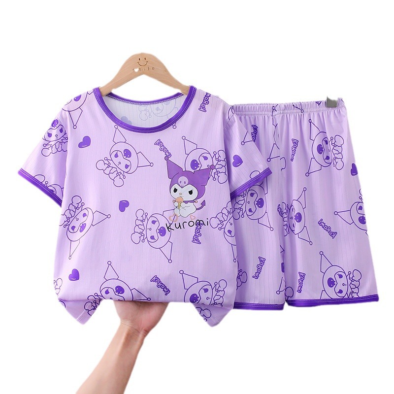 Southeast Asia Summer new children's clothing children's short-sleeved shorts Boys Girls thin pajamas breathable homewear wholesale