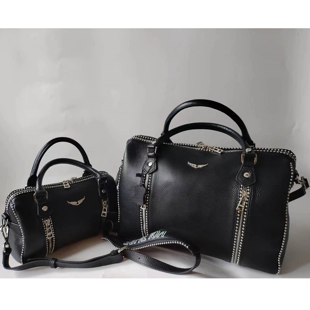 Z * V new fashion lychee pattern cowhide bucket bag texture hardware size model portable crossbody leather bag wholesale