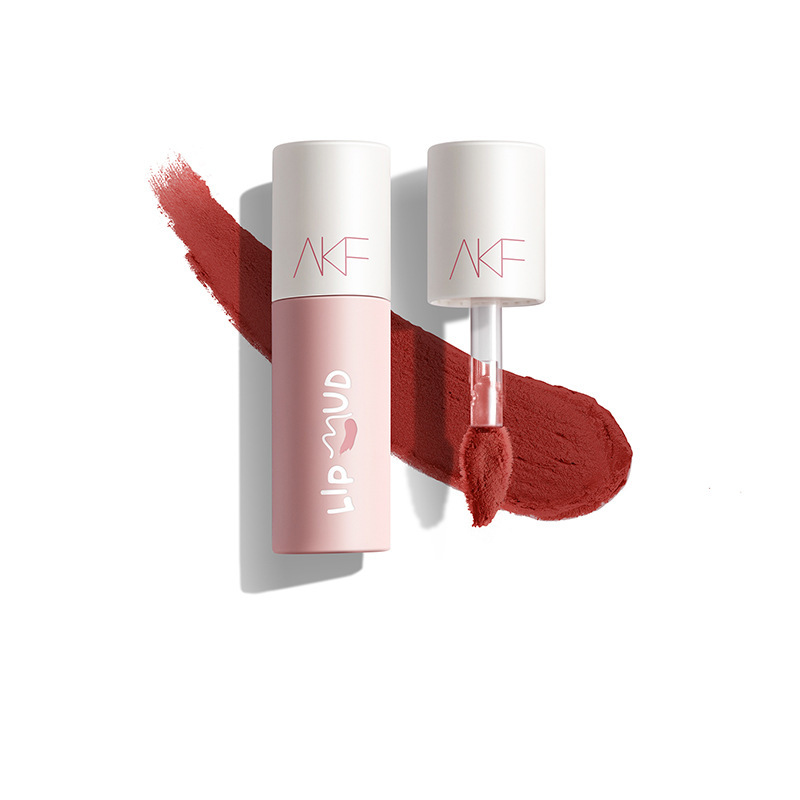 AKF Lip Mud Lip Glaze Matte Fog Velvet Lipstick White Lip Gloss Cheap Student Niche Brand Female Summer