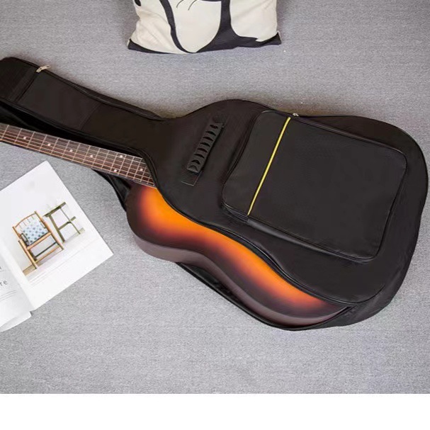 41 Inch Cotton Thickened Waterproof Guitar Backpack Folk Guitar 5mm Thickened Waterproof Bag Single Layer Oxford Cloth Bag