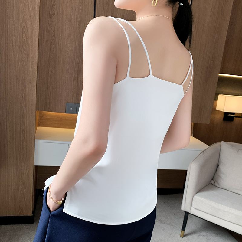 2025 Summer New plus size Women's Clothing White Base Outer Wear Inner Women's Top Camisole Women's Summer