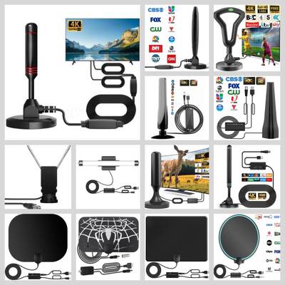 Ground wave high gain digital TV antenna indoor DTMB household suction cup DVB-T HDTV TV antenna