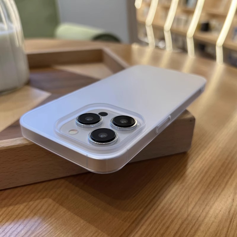 超薄硬殼適用蘋果14手機殼iPhone15ProMax保護套半透磨砂13簡約12