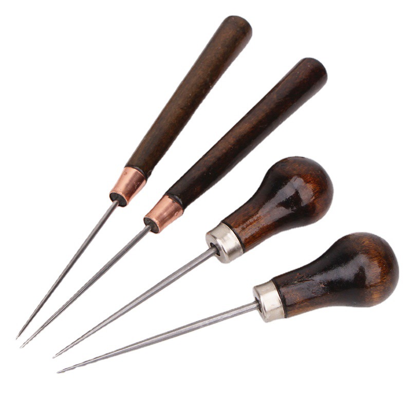 Thousands of cone wooden handle awls can be used to turn over bag corners/send cloth/fold/garnish awl shoe repair awl plastic cone
