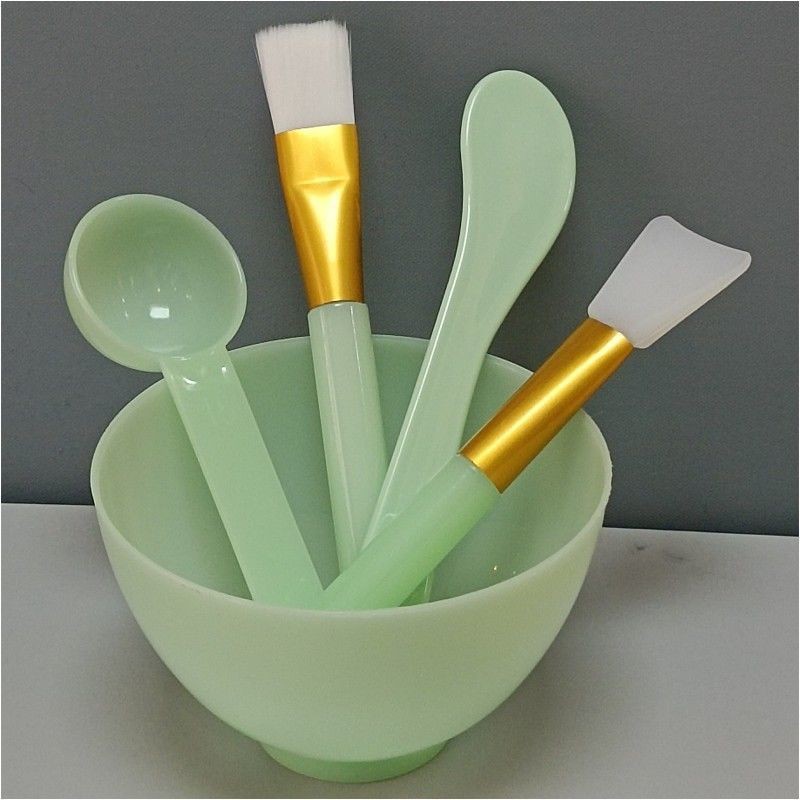 [Mask bowl brush stir stick spoon] adjust mask set soft silicone PP beauty salon special tools
