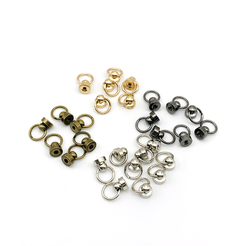 DIY mobile phone decoration pull ring buckle ring Heshang head nipple nail cosmetic case handle mobile phone shell copper rivet accessories