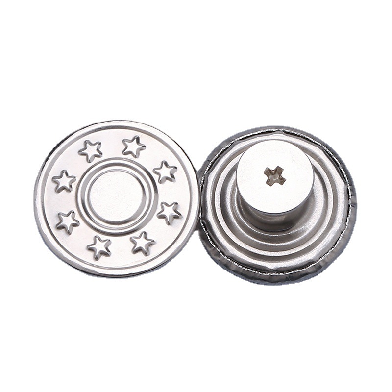 Jeans Buttons Seam-Free Nail-Free I-Buckle Detachable Metal Button Jacket Decorative Pants Waist Adjustable Buckle
