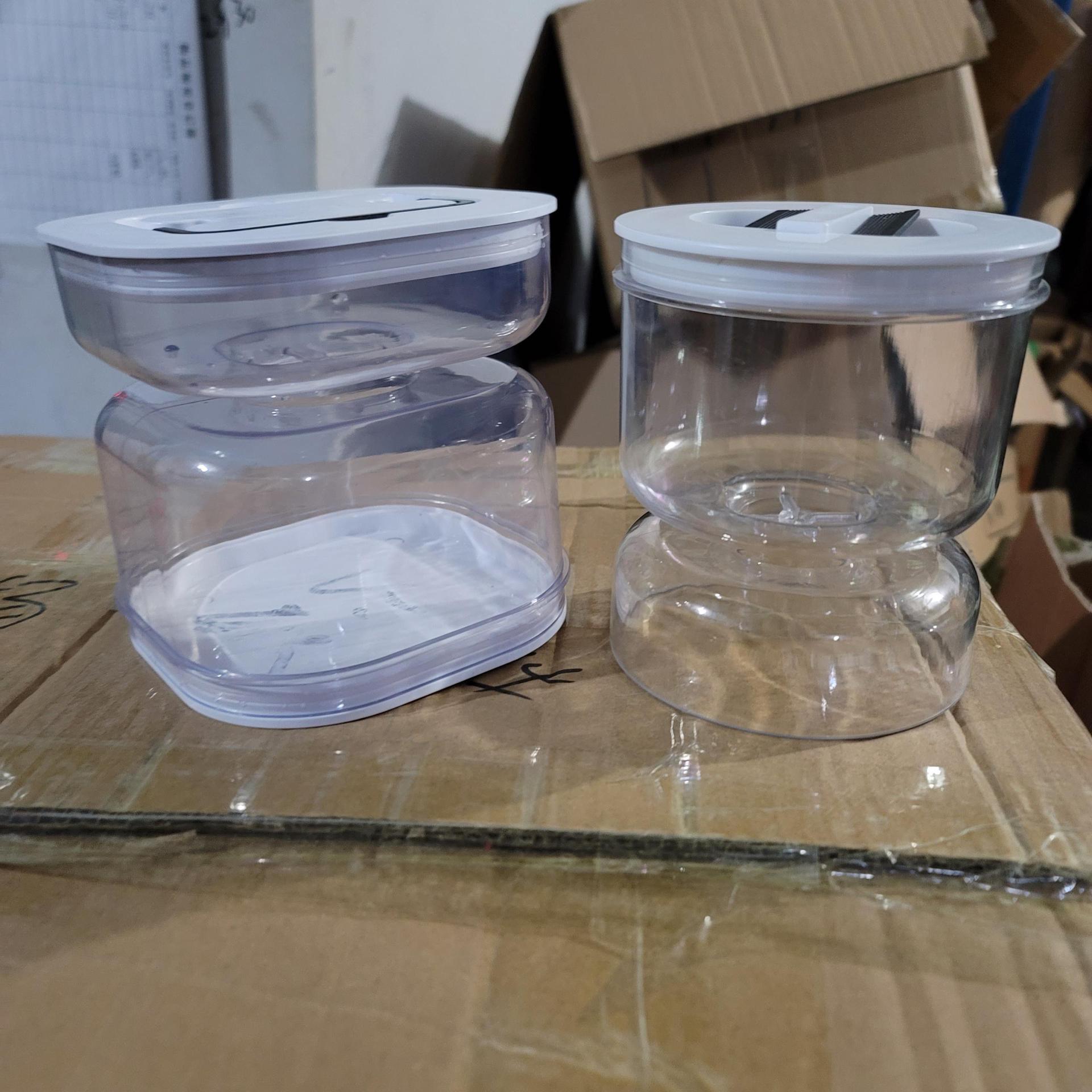 Трансграничная новая кухонная сухая и влажная сепарация Pickle Jar сухой и влажный дозатор песочные часы Jar пластиковый контейнер