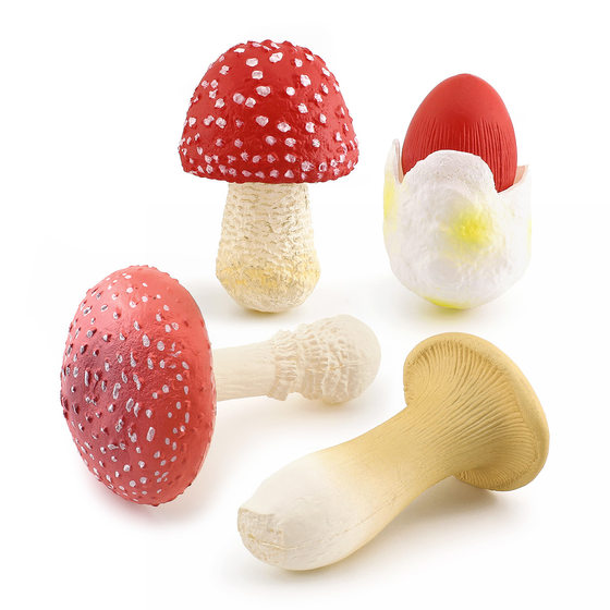 Cross-border Simulation Fungus Mushroom Model Lentinus edodes White Poisonous Amanita Mushroom Real Agaricus Matsutake Double Pleurotus edodes Poisonous Rope Umbrella Decoration