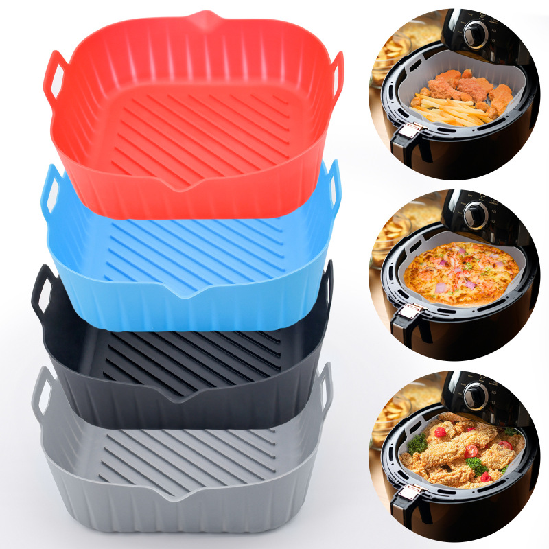 アマゾンの人気エアフライヤー内のパッド焼き皿トレイの多機能焼きパッドは高温に耐えて再利用できます。|undefined