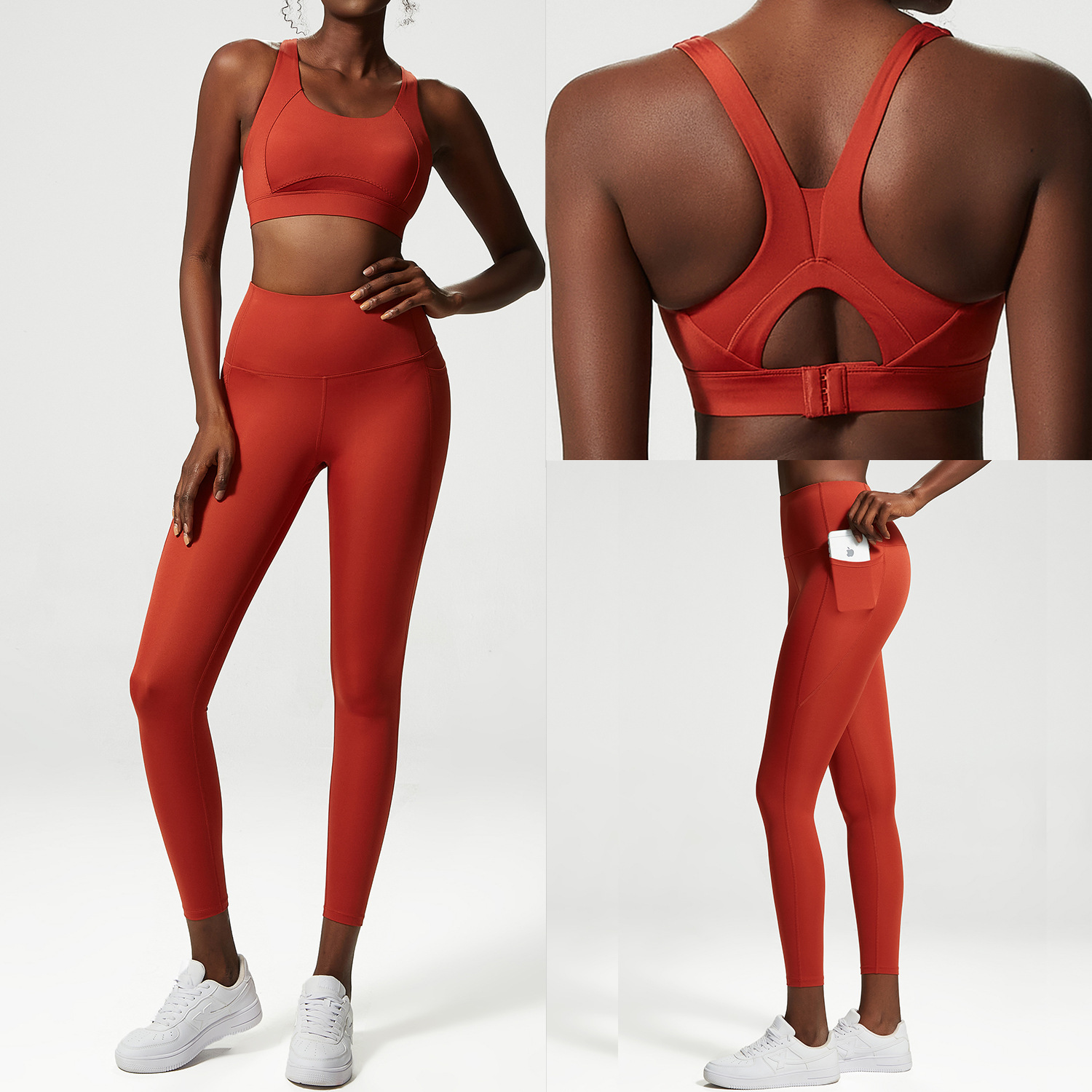 2022 Cross-border Large Size Sports Underwear Set Yoga Wear Fitness Wear Set Naked Sportswear Set