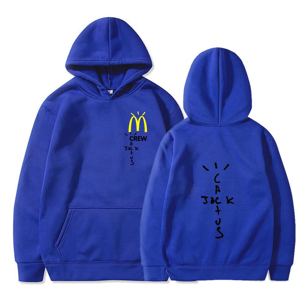 Cactus letter printed hooded sweater women's men's hooded sweatshirt casual pullover