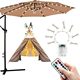 Amazon Outdoor Solar Umbrella Light String Garden Lawn Parasol Light Band 104 Lights Solar Umbrella Light String