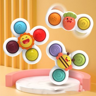 Cross-border Children's Sucker Chuan Le Dining Chair Glass Car Window Toy Baby Bathing Puzzle Rotating Top Baby