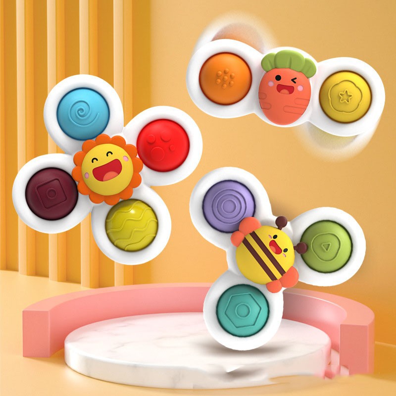 Cross-border Children's Sucker Chuan Le Dining Chair Glass Car Window Toy Baby Bathing Puzzle Rotating Top Baby