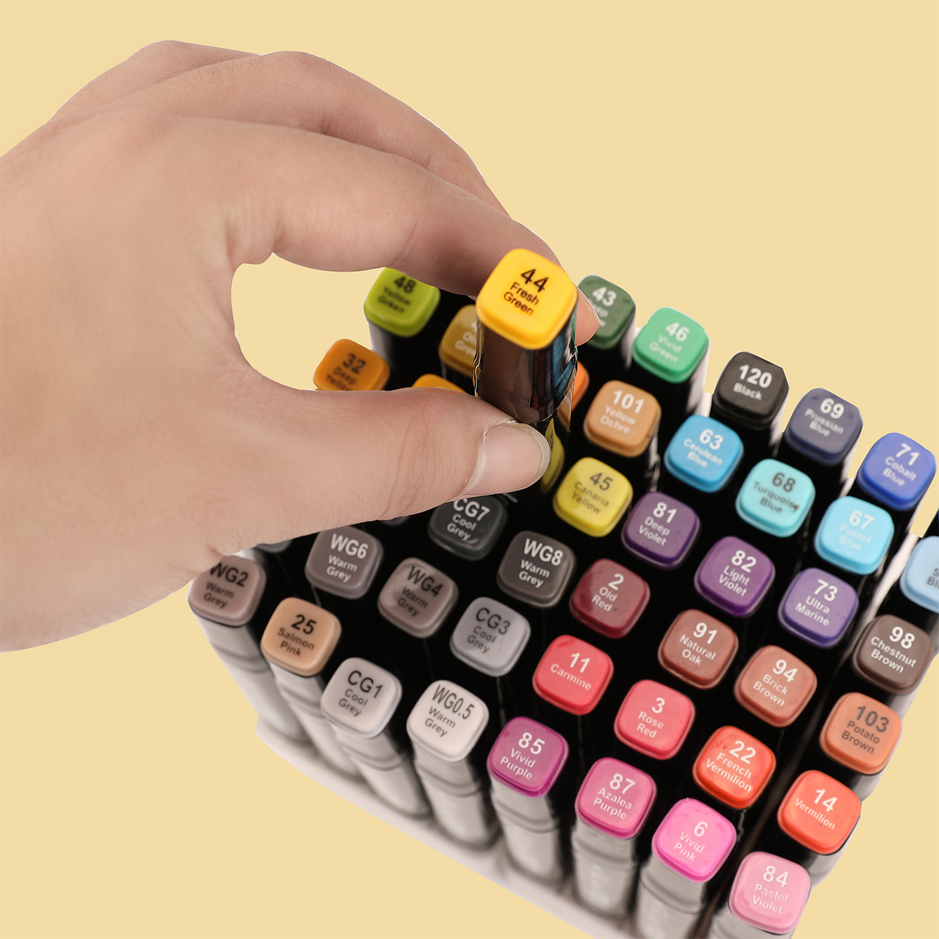 Oily double-headed marker pen set skin color 168 color 80 color 24 color 12 color children washable full set Wholesale