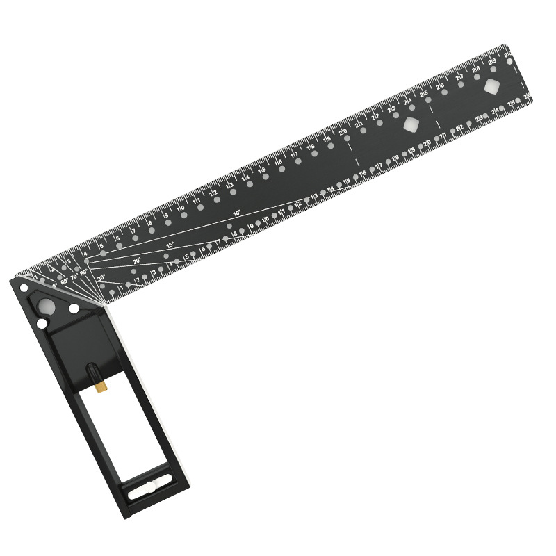 Multifunctional straight angle ruler 90 degree hole angle ruler for woodworking 45 high precision industrial grade positioning marking angle ruler