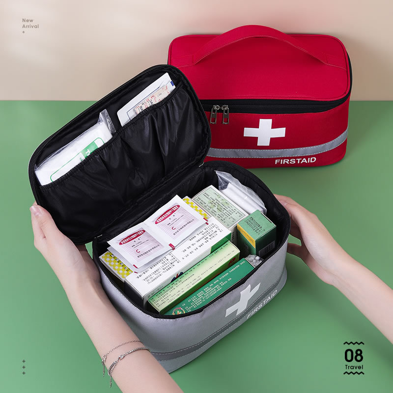 Portable First Aid Kit Family Large Travel Drug Storage Box Small Medical Supplies Medicine Box Epidemic Prevention Bag