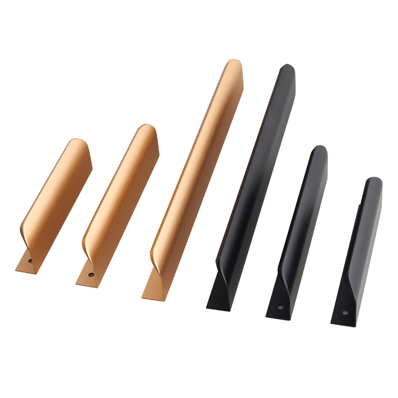 Ocari hidden buckle curved invisible edge space aluminum long handle space aluminum alloy cabinet wardrobe cabinet door handle