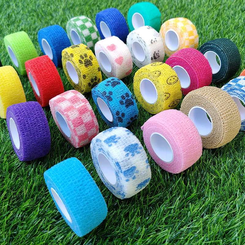 Factory non-woven anti-wear finger student self-adhesive elastic bandage Sports Pet writing finger protection bandage wholesale