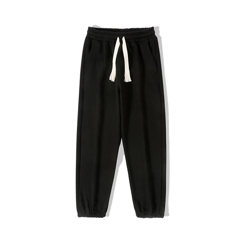Han Haipeng Yun Japanese men's fashion brand solid color ankle-tied sweatpants Men's High Street straight pants men's casual sports pants