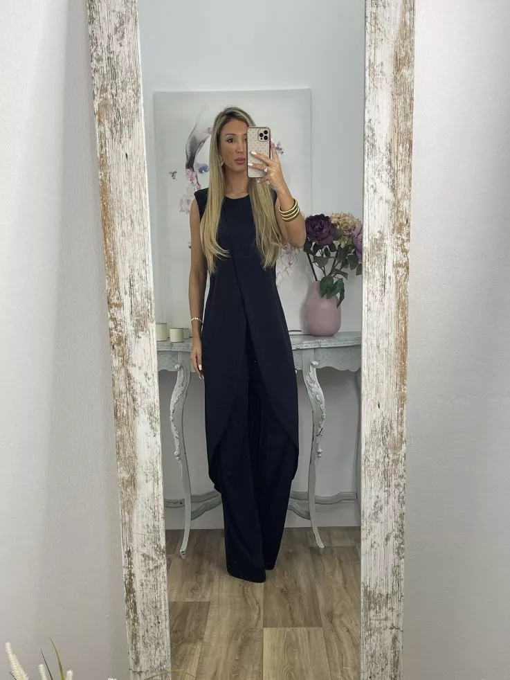 2023 European and American Summer New Casual Sleeveless Loose Round Neck Pants Two-piece Set for Women