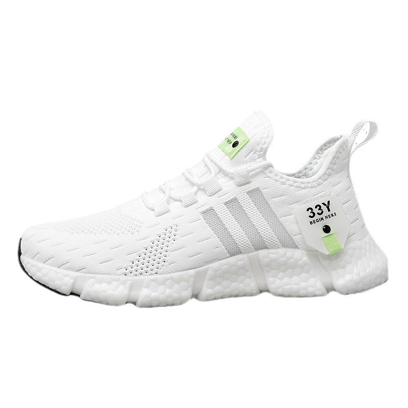 Fujian manufacturers 2023 men's shoes sports shoes summer shoes running shoes flying woven breathable running shoes lightweight mesh men