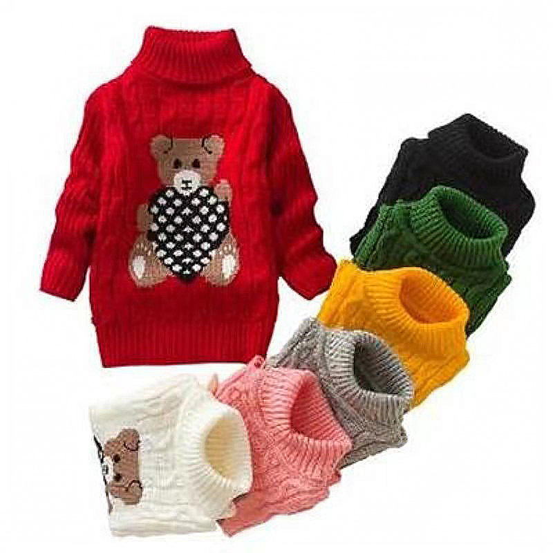High collar a generation of hair [Jin Yong] children's sweater knitted wool base shirt cartoon boys and girls clothing small