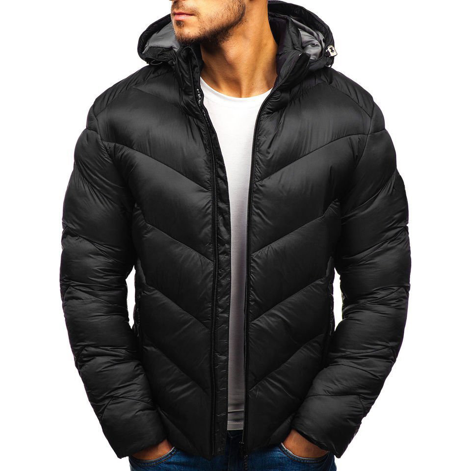 Cross-border Foreign Trade Independent Station Men's Winter Men's Hooded Cotton-padded Jacket Warm Jacket Coat Europe and America