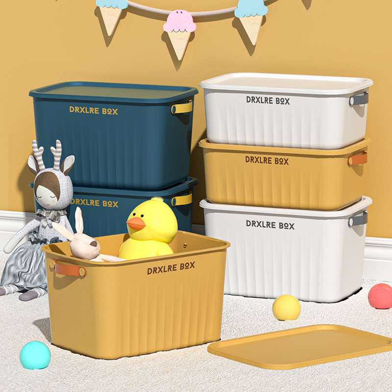 Storage Box Home Thickened Large Capacity Plastic Clothes Finishing Box Snack Storage Box Toy Storage Box Storage Basket