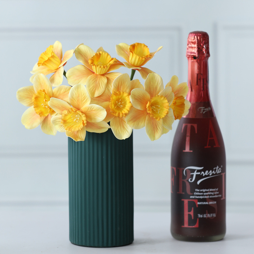 Artificial Flower film daffodils artificial flower single Narcissus small artificial flower plastic flower cross-border new