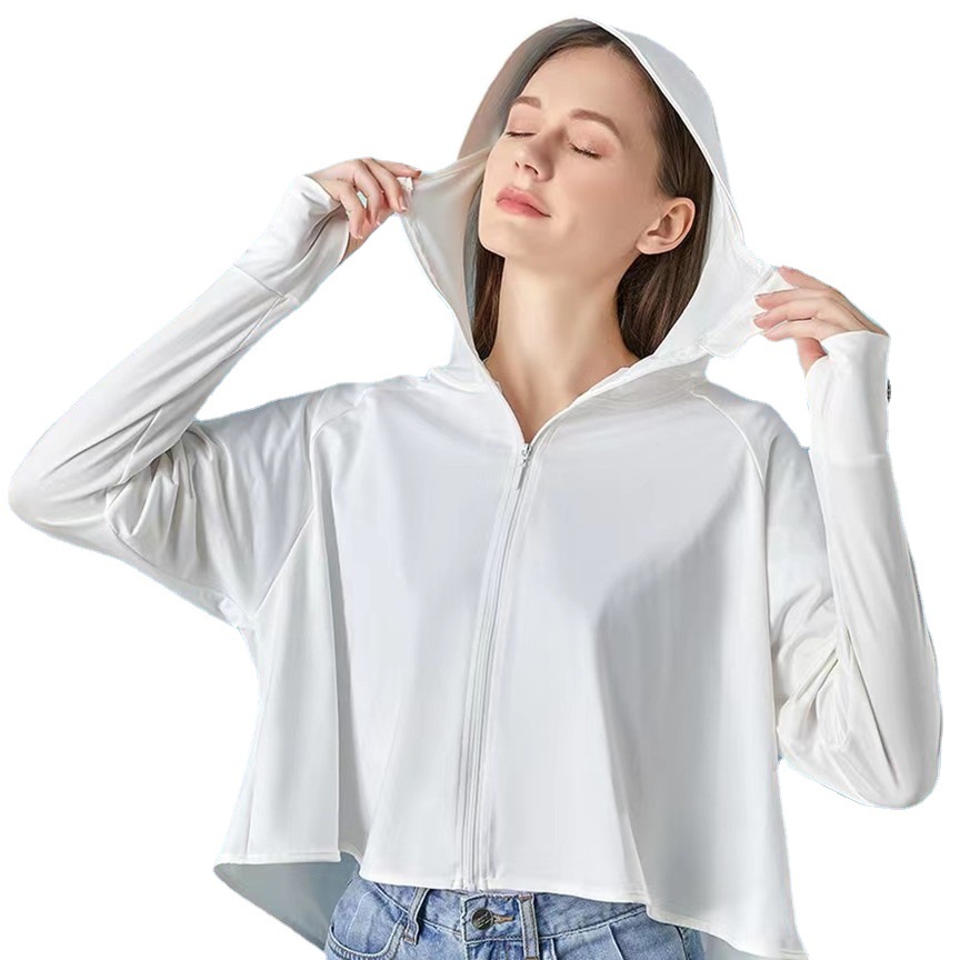 Jiao Xia's same ice silk sun protection clothing for women, loose breathable cloak, anti-UV sunshade thin coat, sun protection clothing wholesale