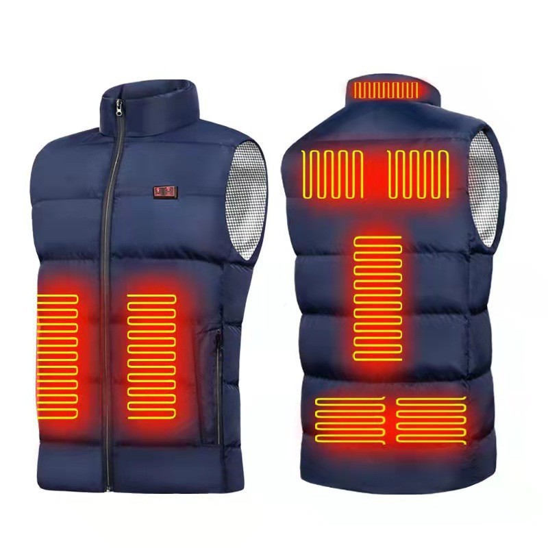 Electric heating vest autumn and winter Zone 9 double control heating vest smart warm men's and women's heating men's thickened