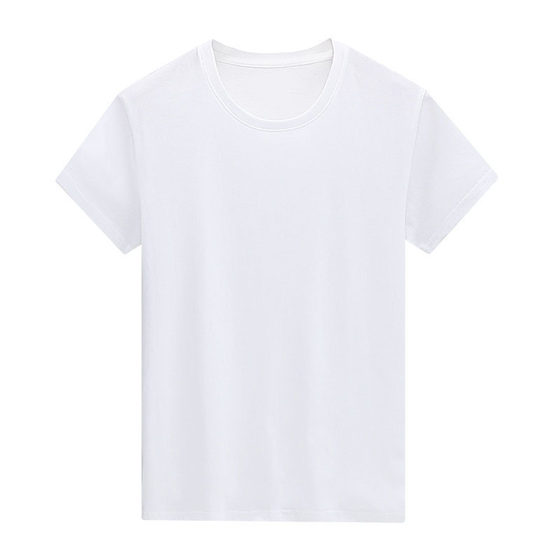 Japanese 220G Heavy T-shirt Men's Short Sleeve Cotton Summer Round Neck T-shirt Loose Solid Color Base Shirt Couple Half Sleeve