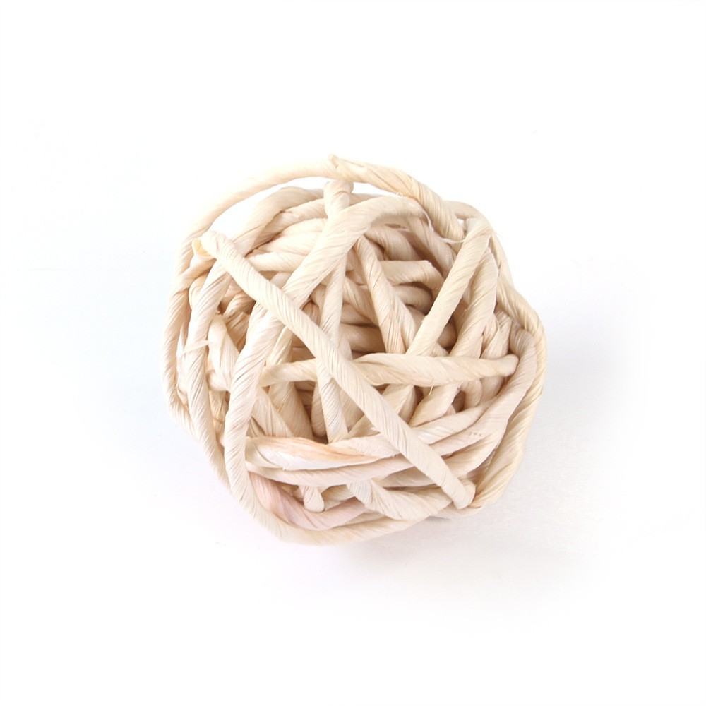 Cross-border supply rabbit hamster molars ball parrot bite toy straw rattan water grass ball rattan ball straw ball