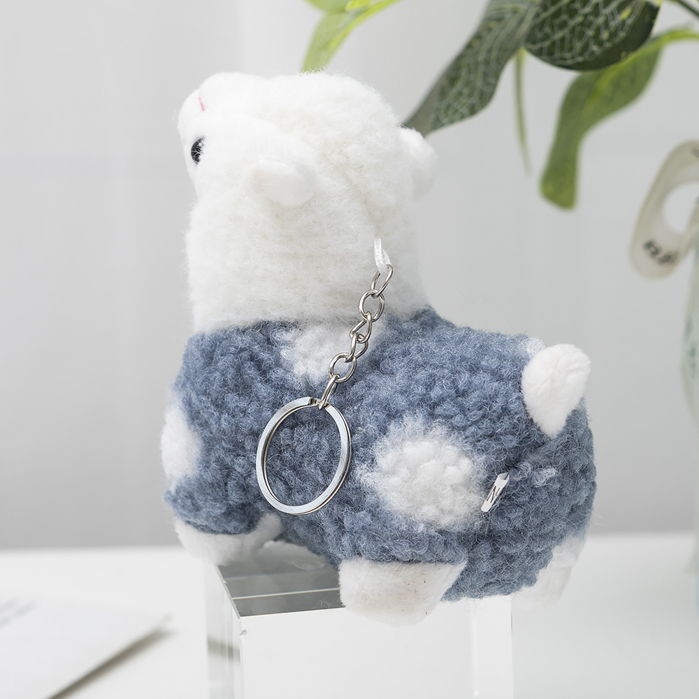 Soft Cute Alpaca Plush Keychain Small Pendant Bag Hanging Doll Small Gift Birthday Gift