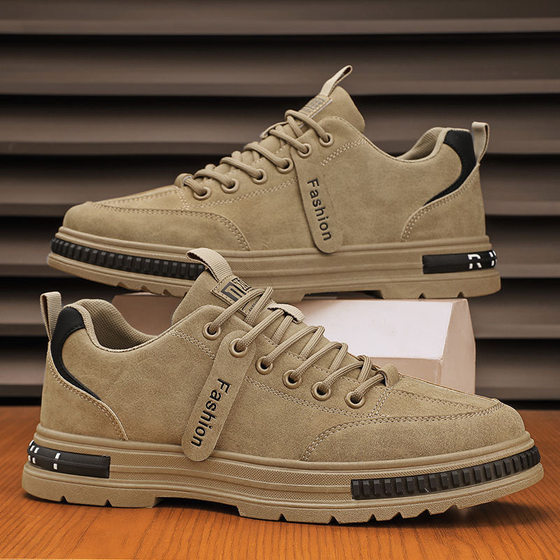 Spring Men's Shoes New breathable labor protection shoes men's construction site fashionable all-match non-slip Sports Board shoes daddy shoes