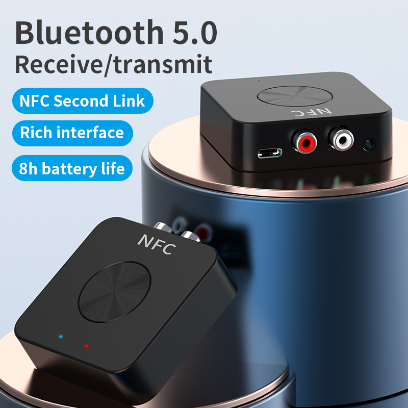 New Bluetooth 5.0 Bluetooth transmitter receiver 2-in-1 3.5MM Computer TV speaker audio amplifier suitable