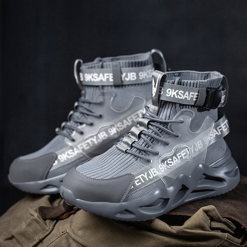 Safety Shoes Men's European Standard Steel Baotou Kevlar Midsole Anti-Smash Anti-Puncture Safety Shoes Breathable Wear-Resistant Work Shoes