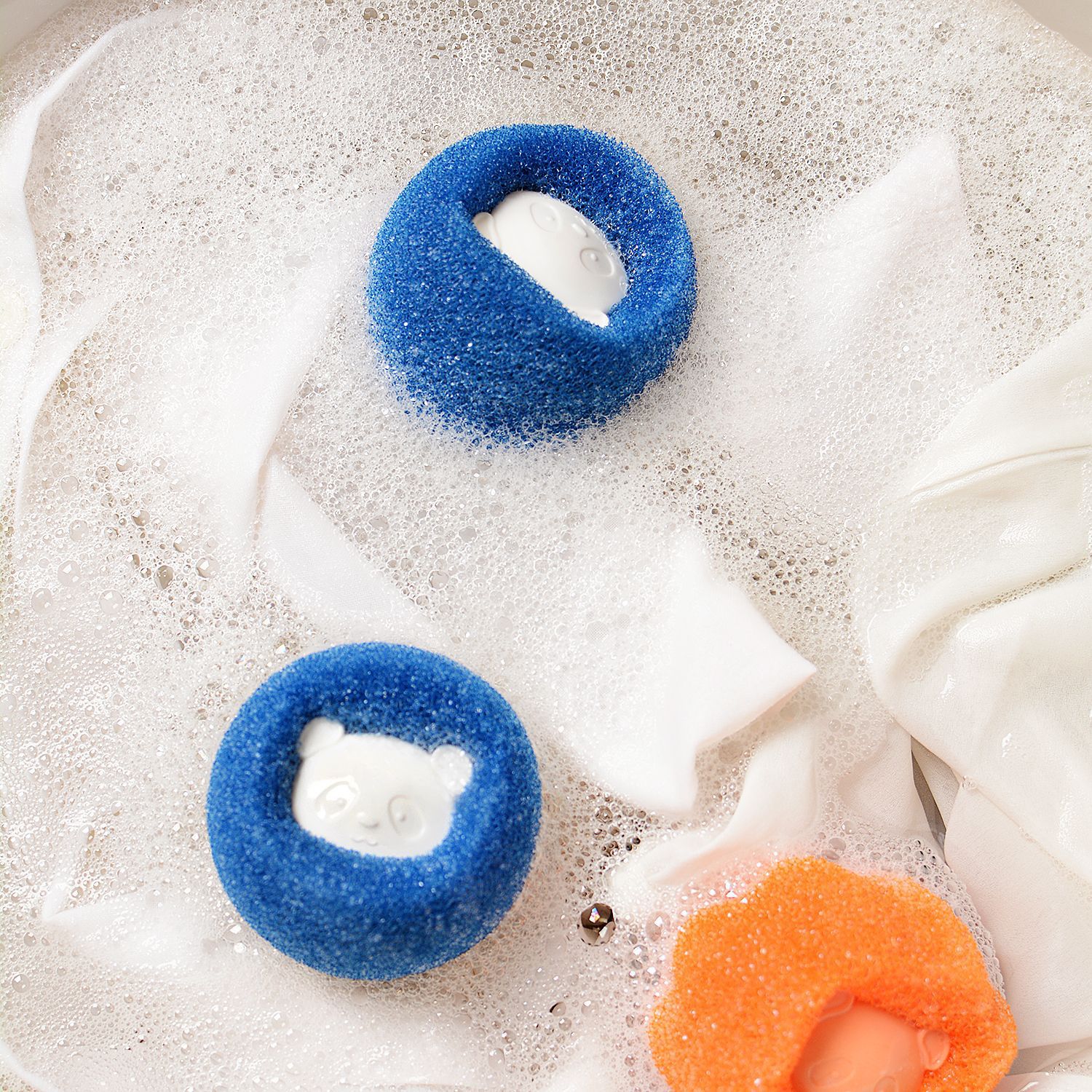 Washing Machine Hair Sticker Special Hair Removal Artifact Magic Sponge Laundry Ball Decontamination Anti-winding Hair Removal Bear