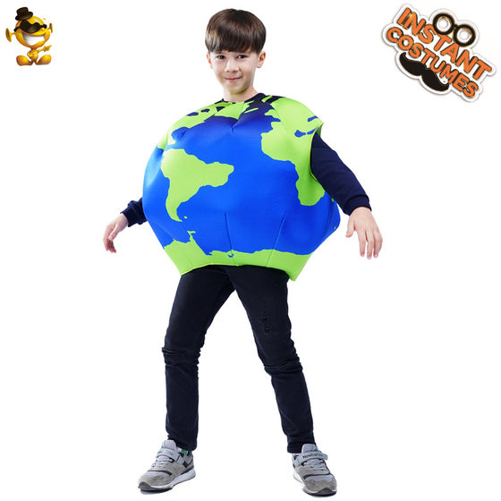 Children's Funny Carnival Party Costume Stage Costume Performance Costume Halloween Costume Children's Parody Earth Games Sponge