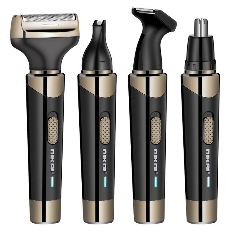 Cross-border new multifunctional electric nose hair trimmer mini Shaver nose hair trimmer 4 in 1 sideburns eyebrow trimmer set